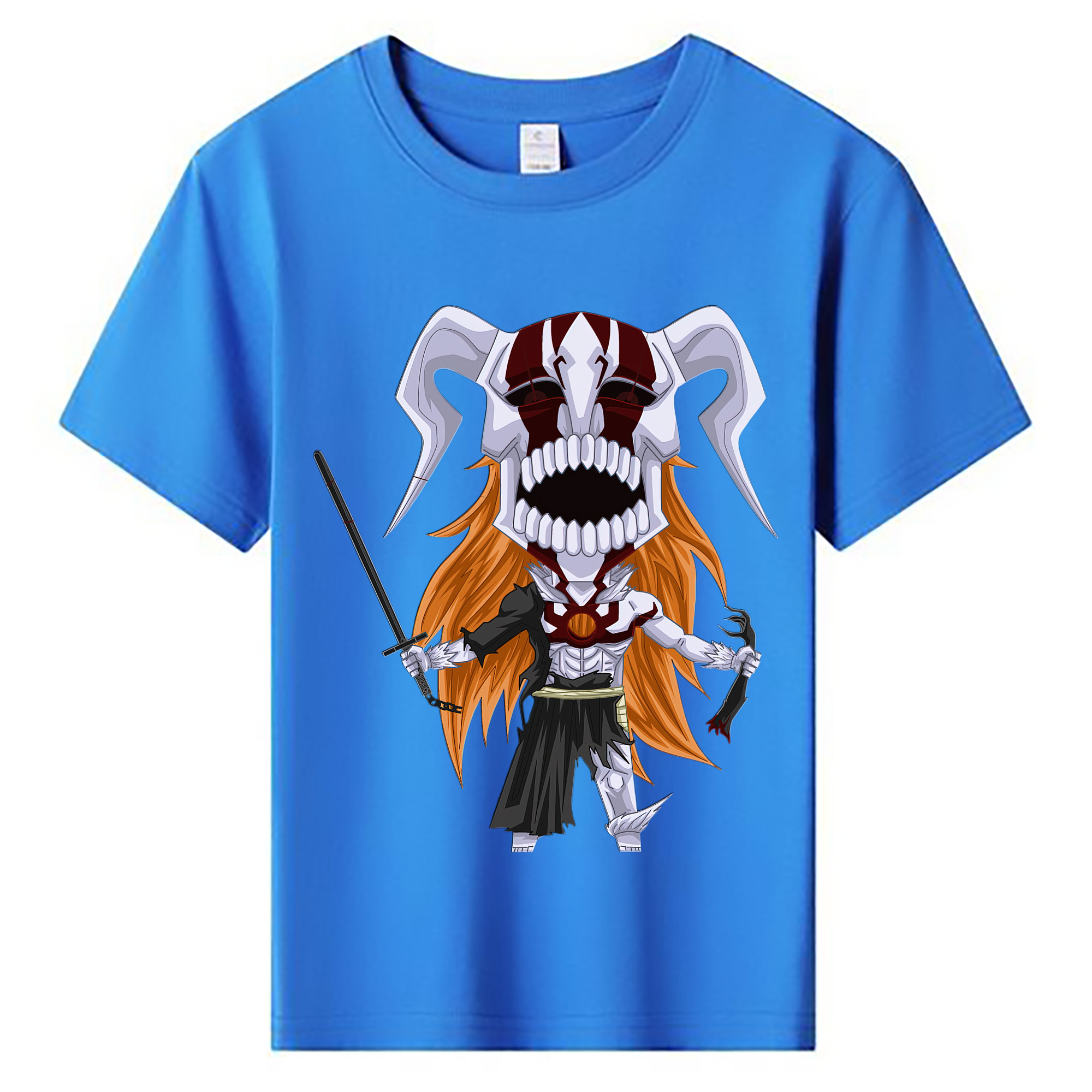 （画像用） ブリーチ 黒崎一護（くろさき いちご）BLEACH Kurosaki Ichigo 綿100％キッズTシャツ（フロントプリント）